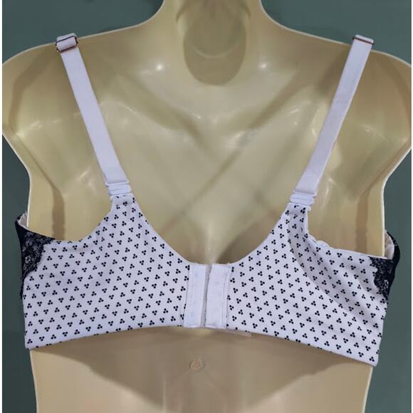 Maidenform White Bra with Navy Details, Padded and Underwires, Size 36DD NWOT - Picture 4 of 7